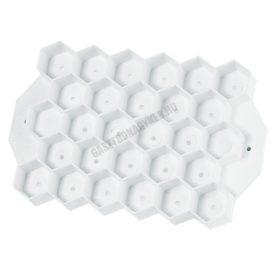   Péksütemény mintázó rács, nagy hatszög, 14×11 cm, műanyag