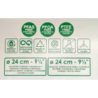 Alacsony lábas üvegfedővel, 5,1 literes, 24×12 cm, kerámia tapadásmentes, indukciós, Pensofal