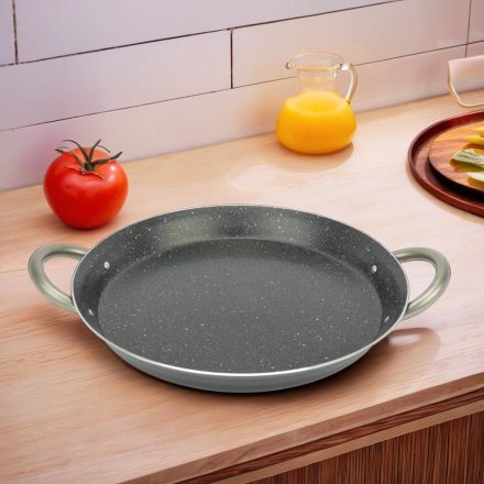 Serpenyő, Bio Stone paella indukciós serpenyő, 34 cm, tapadásmentes bevonattal