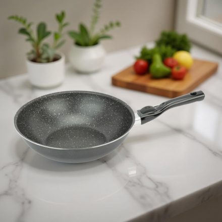 Bio Stone wok, levehető nyelű 28 cm