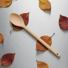 Főzőkanál, hőálló műanyag, 30,5 cm, natúr