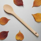 Főzőkanál, hőálló műanyag, 38 cm, natúr