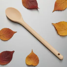Főzőkanál, hőálló műanyag, 38 cm, natúr