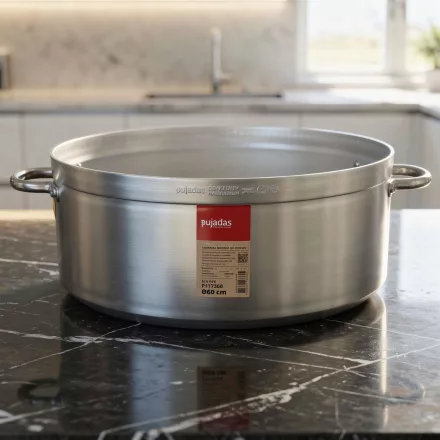 Alacsony lábas, 70 liter, 60 cm átm., prémium alumínium, Pujadas