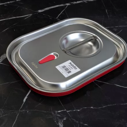 GN 1/2 fedő szilikontömítéssel, rozsdamentes, Pujadas