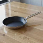 Rozsdamentes serpenyő, 24 cm, Excalibur extra kemény tapadásmentes, indukciós, Pujadas Inox-Pro Ergos
