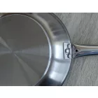 Rozsdamentes serpenyő, 24 cm, Excalibur extra kemény tapadásmentes, indukciós, Pujadas Inox-Pro Ergos