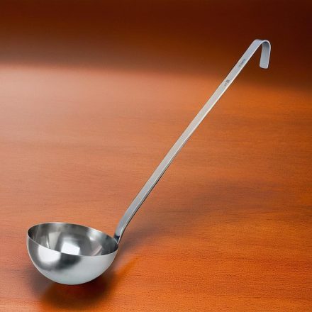 Merőkanál, 1 liter, űrmértékjelölt, nyélhossz: 45 cm, átmérő: 16 cm, Pujadas
