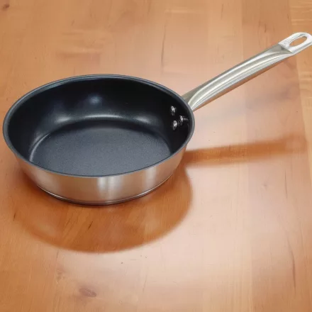 Rozsdamentes serpenyő, 20 cm, tapadásmentes, indukciós, Pujadas, Inox First