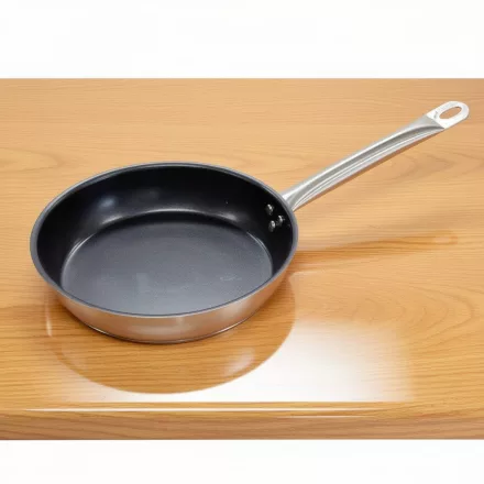 Rozsdamentes serpenyő, 24 cm, tapadásmentes, indukciós, Pujadas, Inox First