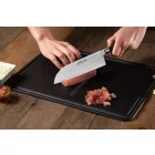 Arcos Riviera kovácsolt japán kés, fekete szegecselt nyél, 18 cm rovátkolt penge