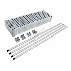 Aluplast állvány 4 polccal, 180 cm magas, 50 cm mély, kivehető polc