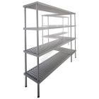 Aluplast állvány 4 polccal, 200 cm magas, 50 cm mély