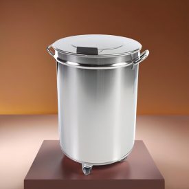   Hulladék- és moslékgyűjtő 50 liter, gördíthető, rozsdamentes