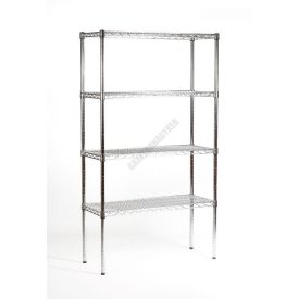 Krómozott állvány 4 polccal, 180x90x45 cm