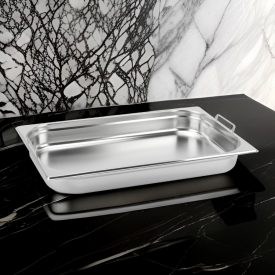 GN edény, 1/1 65 mm, 9 l, csúszófüllel, rozsdamentes