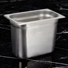 GN edény, 1/4 200 mm, 5,5 l, rozsdamentes