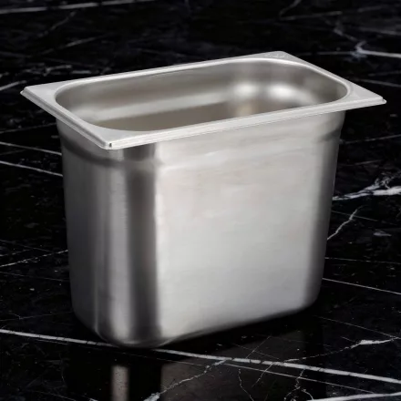GN edény, 1/4 200 mm, 5,5 l, rozsdamentes