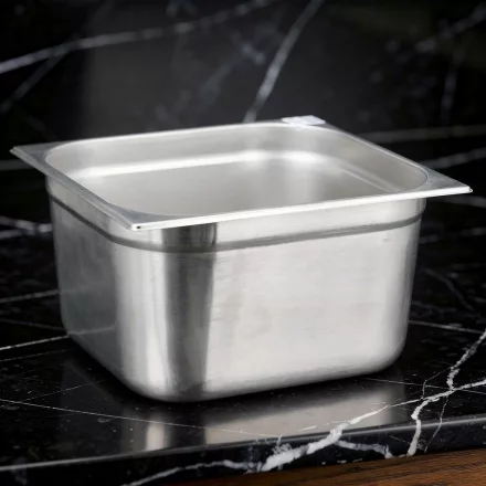 GN edény, 2/3 200 mm, 18 l, rozsdamentes