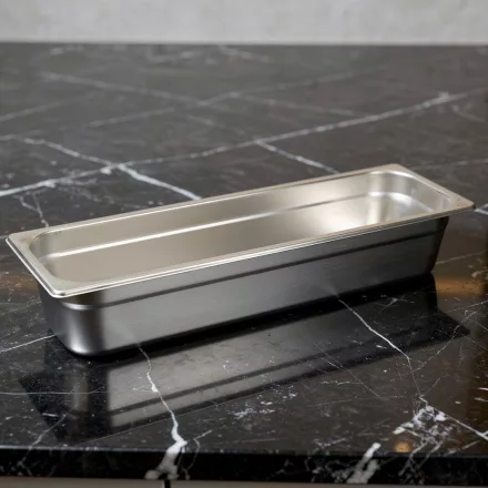 GN edény, 2/4 100 mm, 6,5 l, rozsdamentes