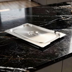 GN 1/1 fedő fül- és kanálkivágással, rozsdamentes