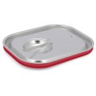 GN 1/2 fedő szilikontömítéssel, rozsdamentes