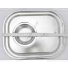 GN 1/2 fedő szilikontömítéssel, rozsdamentes