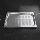 GN edény, 1/1 40 mm, csak alul perforált, rozsdamentes