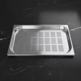 GN edény, 1/1 40 mm, csak alul perforált, rozsdamentes