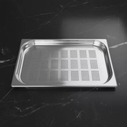 GN edény, 1/1 40 mm, csak alul perforált, rozsdamentes