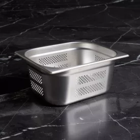 GN edény, 1/2 150 mm, perforált, rozsdamentes