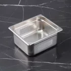 GN edény, 2/3 100 mm, perforált, rozsdamentes