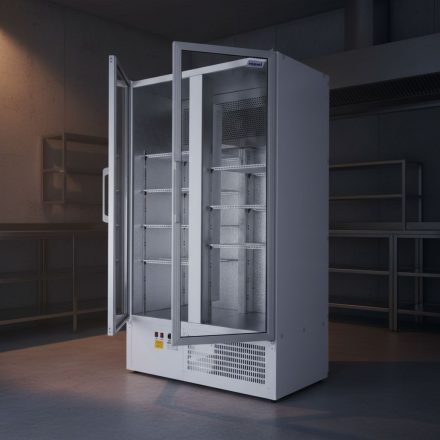 Két üvegajtós hűtővitrin több színben bruttó, 850 literes