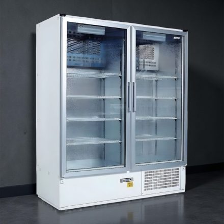 Két üvegajtós hűtővitrin több színben, bruttó 1200 literes