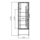 Csúszó üvegajtós hűtővitrin több színben, bruttó 1200 literes