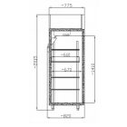 Teleajtós hűtőszekrény 700 l, rozsdamentes külsővel