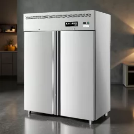 Kétajtós rozsdamentes hűtőszekrény 1300 l, KH-GN1410TN