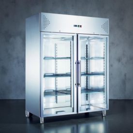   Rozsdamentes hűtővitrin 2 ajtóval, 1300 liter, KH-GN1410TNG