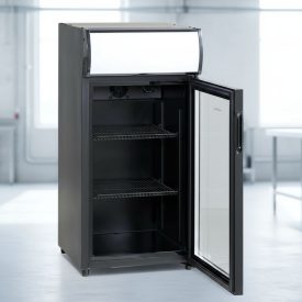 Üvegajtós hűtővitrin fekete SC 81 BE 