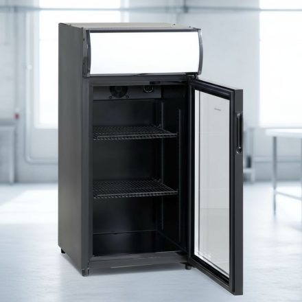 Üvegajtós hűtővitrin fekete SC 81 BE 