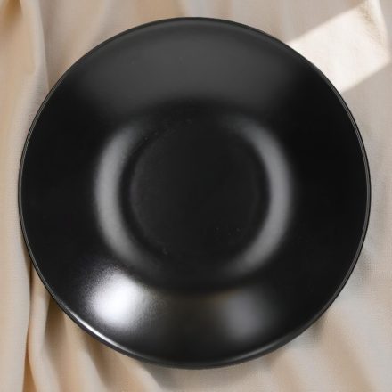 Tatami Nero mélytányér, 22 cm, fekete, kerámia