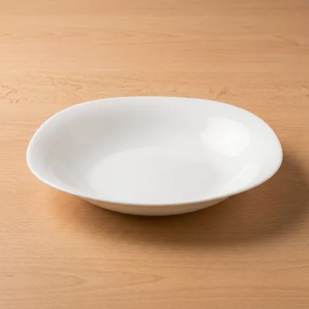 Parma fehér mélytányér, 23x23 cm, 600 ml, opál üveg