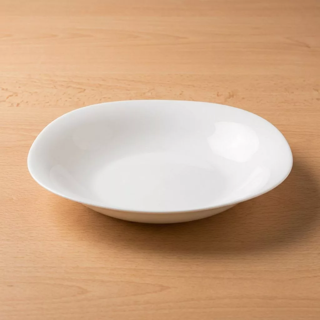 Parma fehér mélytányér, 23x23 cm, 600 ml, opál üveg
