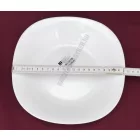 Parma fehér mélytányér, 23x23 cm, 600 ml, opál üveg