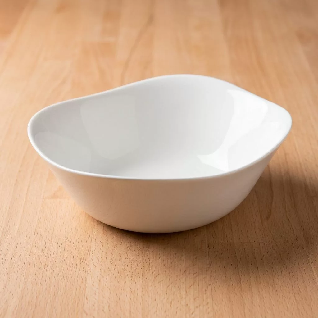 Parma fehér salátástál, 24x24 cm, 2 liter, opál üveg