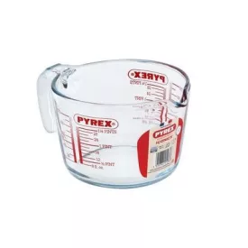   Mérőkancsó, mércéskancsó, 1 liter, 16×11 cm, hőálló üveg, Pyrex