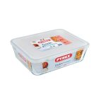 Téglalap sütőtál műanyag tetővel, 25×19×8 cm, 2,6 l, Cook&Freeze