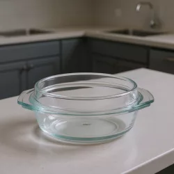Simax Hőálló jénai tál fedővel kerek 1,5+0,6 liter