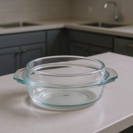 Simax Hőálló jénai tál fedővel kerek 1,5+0,6 liter