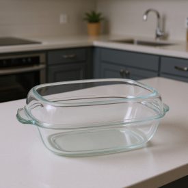   Simax hőálló jénai kenyérsütő (kacsasütő) tál fedővel, 8 liter